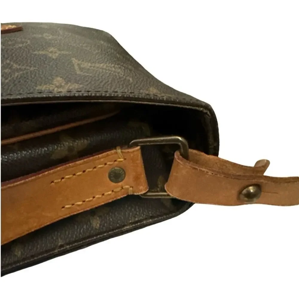 Louis Vuitton Monogram Cartouchiere Crossbody Vintage Brown Leather Shoulder Bag
